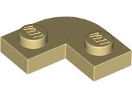 Placa de Canto 2x2 com Recorte 1x1 Bege