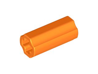 Conector de Eixo 2L (Liso com x Furo + Orientação) Laranja