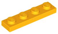 Placa 1x4 Laranja Brilhante