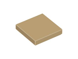 Placa Lisa 2x2 Bege Escura