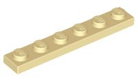Placa 1x6 Bege