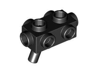 Mini Arma  Blaster 1 x 2 x 2/3 com Pregos nas Laterais e Alça  Preto