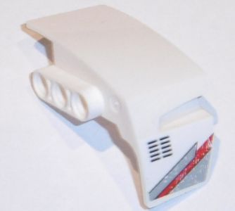 Para-Lamas Esquerdo com Listras Cinza Vermelhas e Padrão de Grade Preto (adesivo)