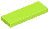 Placa Lisa 1x3 Verde Limão