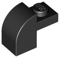 Tijolo Modificado 1x2x1 1/3 com Topo Curvo Preto