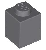 Tijolo 1x1 Cinza Escuro