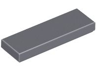 Placa Lisa 1x3 Cinza Escura