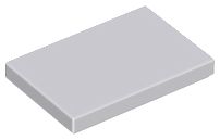 Placa Lisa 2x3 Cinza Clara