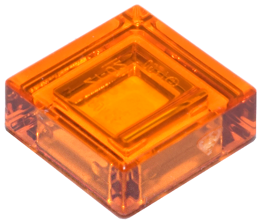 Placa Lisa 1x1 Translúcida Laranja