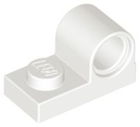 Placa modificada 1x2 com Furo na Parte Superior Branca