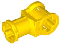Conector de Eixos com Furo para Eixo Amarelo