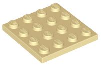 Placa 4x4 Bege