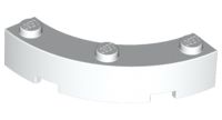 Tijolo Redondo de Canto 4x4 com 3 encaixes Branco