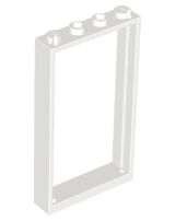 Moldura de porta 1x4x6 com dois furos na parte superior e inferior Branco
