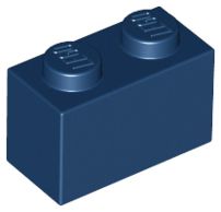 Tijolo 1x2 Azul Escuro