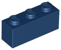Tijolo 1x3 Azul Escuro