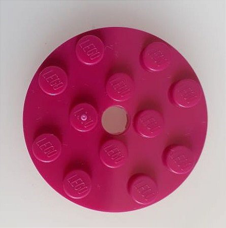 Placa  redonda 4x4 Magenta