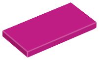 Placa Lisa 2x4 Magenta
