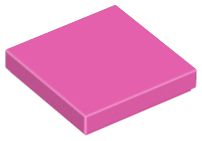 Placa Lisa 2x2 Cor de Rosa Escura