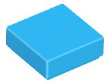Placa Lisa 1x1 Dark Azure