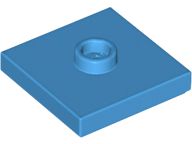 Placa Modificada 2x2 com conector no centro Dark Azure