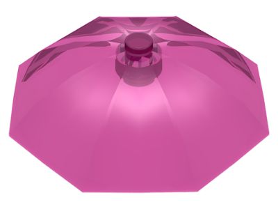 Topo de Guarda-chuvas 6x6 Translúcido Rosa Escuro