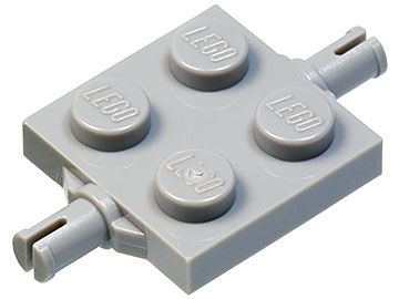 Placa modificada 2x2 com encaixe para rodas Cinza Clara