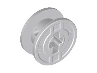 Carretel 2x1x2 com furo para eixo Cinza Claro