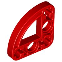 Viga 3x3 L-Shape com Elipse de um Quarto Fina Vermelha