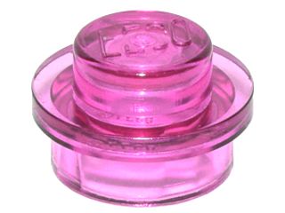 Placa Redonda 1x1 Translúcida Cor de Rosa escuro