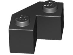 Tijolo modificado 2x2 Faceado Preto