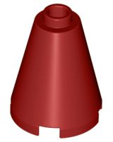 Cone 2x2x2 com furo no centro Vermelho Escuro