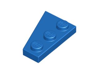 Placa 3x2 Direita Azul