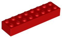 Tijolo 2x8 Vermelho