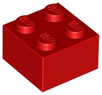 Tijolo 2x2 Vermelho
