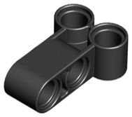 Conector para Pinos Duplo Perpendicular 3L Preto