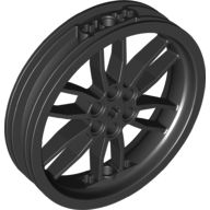 Roda Lego  75mm D. x 17mm Preta