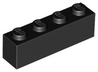 Tijolo 1x4 Preto