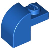 Tijolo Modificado 1x2x1 1/3 com curvatura superior Azul