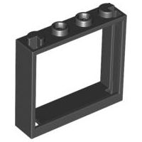 Janela 1x4x3 - sem guias Preta