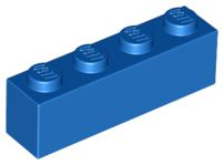 Tijolo 1x4 Azul