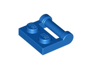 Placa Modificada 1x2 com Alça Azul