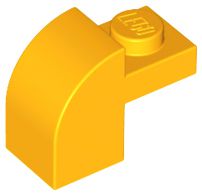 Tijolo Modificado 1x2x1 1/3 com curvatura superior Laranja Brilhante