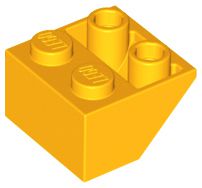 Inclinação Invertida 45 2x2 Laranja Brilhante