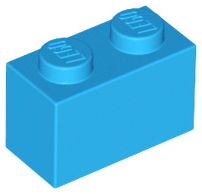 Tijolo 1x2 Dark Azure