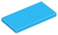 Placa Lisa 2x4 Dark Azure