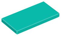 Placa Lisa 2x4 Azul Turquesa