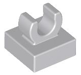 Placa Modificada 1x1 com clip Cinza Clara