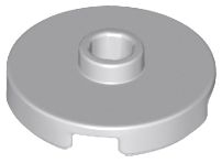 Placa Redonda 2x2 Com Furo Central Cinza Claro