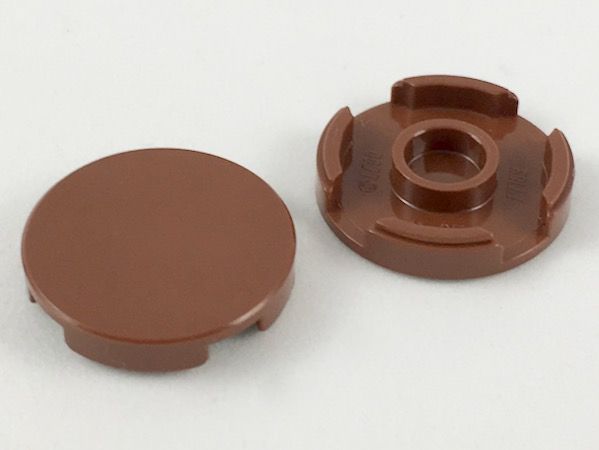 Placa Lisa Redonda 2x2 Marrom